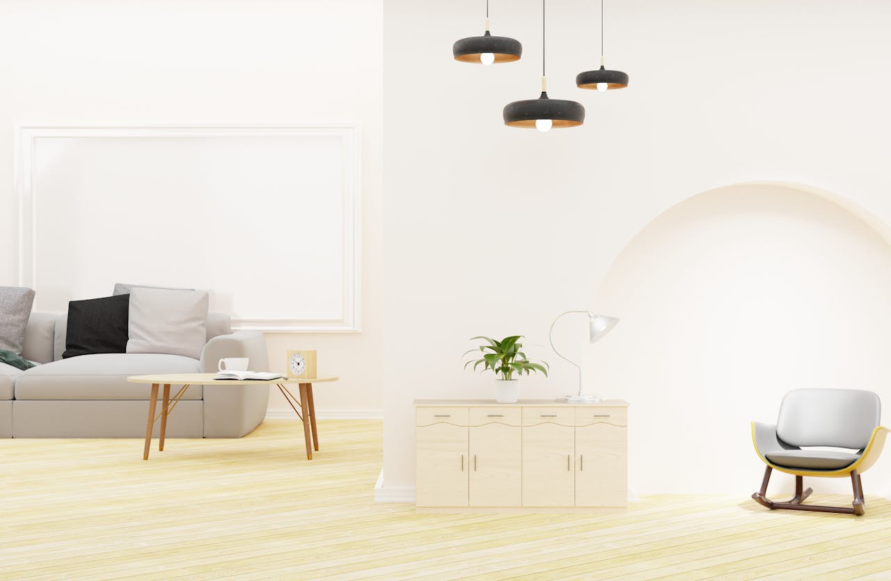 pièce de vie minimaliste